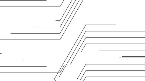 Abstract Line hexagon lighting moving black color on white background Stock Footage 95714871