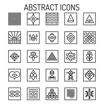 Abstract line Icons Illustrazione stock