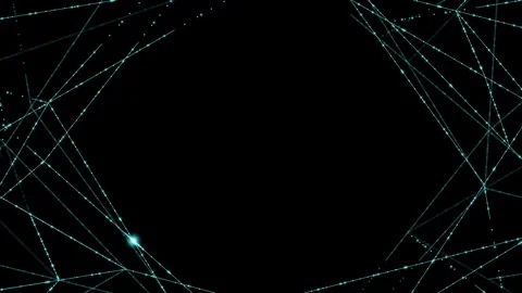 Abstract line lighting frame structure pattern wireframe polygon futuristic Video stock 104078606