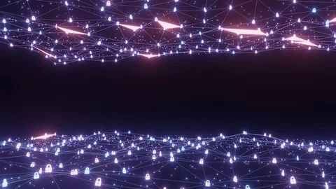 Abstract line lighting frame structure pattern wireframe polygon futuristic Stock Footage 125170133