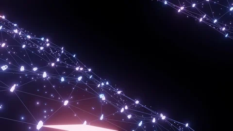 Abstract line lighting frame structure pattern wireframe polygon futuristic p Stock Footage 125170229