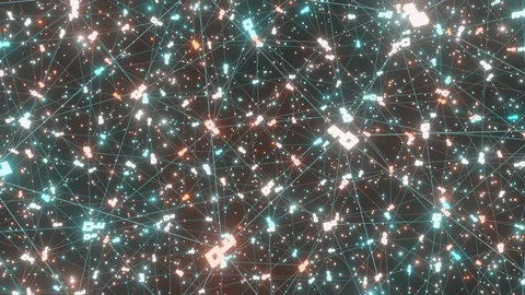 Abstract line lighting frame structure pattern wireframe polygon futuristic Stock Footage 125289369