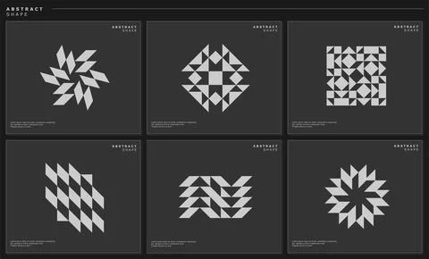Abstract line logo design template set. Modern stripe line logo graphic vector. Stock Illustration