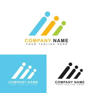 Abstract line logo vector. Stock Illustration