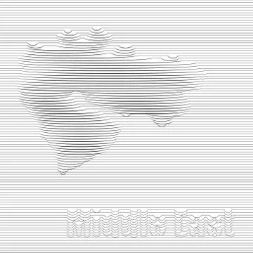 Abstract line of Middle East map on vector graphic art. Illustrazione stock