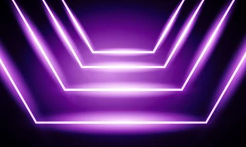 Abstract line neon effect Stock Illustration