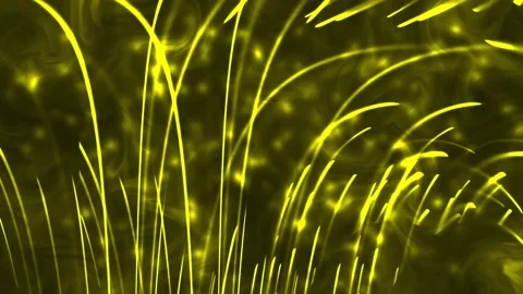 Abstract Line Particle Background With OF Yellow Color Stock Footage 185981798