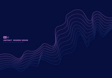 Abstract line pattern artwork of wavy futuristic pattern design background. Stock Illustration