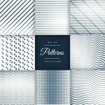 Abstract line pattern collection pack Illustrazione stock