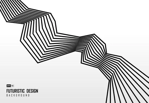 Abstract line pattern design of cover zigzag template for copy space background. Stock Illustration