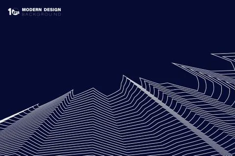 Abstract line pattern design of modern artwork background. illustration vecto Stock-Illustration