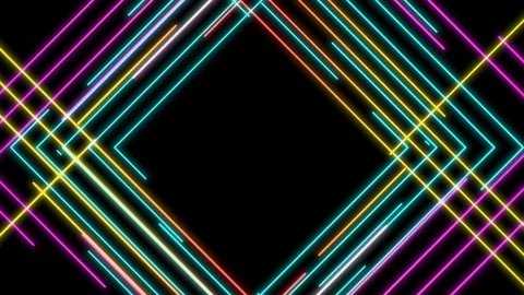 Abstract Line right angle Lighting moving pink yellow and blue color Stock-Footage 91915185