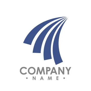 Abstract line shape logo. Vector abstract logo. Abstract design element. Mode Stock Illustration