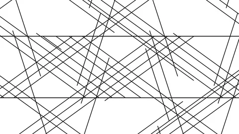 Abstract Line star lighting moving black color on white background seamless Stock Footage 95714235