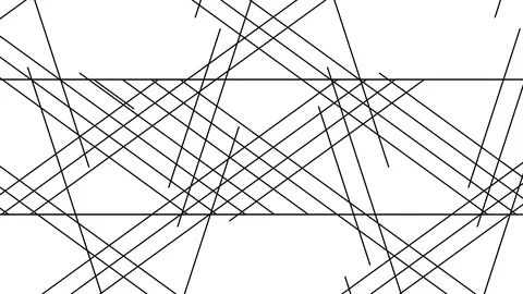 Abstract Line star lighting moving black color on white background seamless Stock Footage 95714397