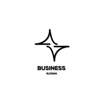 Abstract line style logo design, abstract logo design inspiration ideas Illustrazione stock