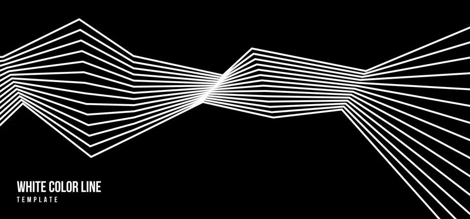 Abstract line tech pattern of white style artwork template. Stock Illustration