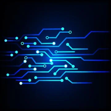 Abstract line technology blue background. Stock Illustration