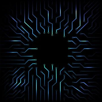 Abstract line technology blue background. Stock Illustration