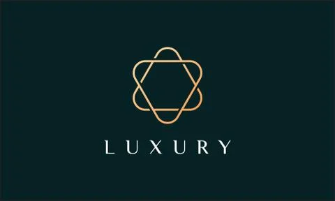 Abstract line triangle logo in modern and luxury style Stock Illustration