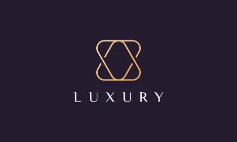 Abstract line triangle logo in modern and luxury style Stock Illustration
