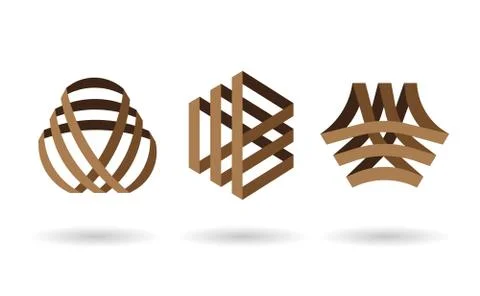Abstract line triangle rotation logo Stock Illustration