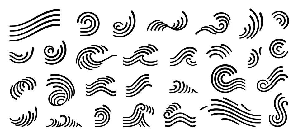 Abstract line vector illustration. Stock Illustration
