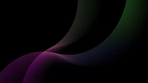 Abstract line wave ribbons background animation, abstract flowing lines for.. Stock Footage 329202159