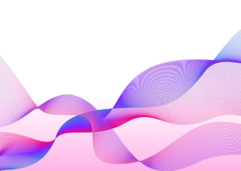 Abstract line waves background Stock Illustration