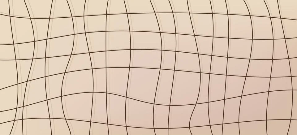 Abstract line wavy grid background. Retro pattern in y2k style. Vector Stock Illustration