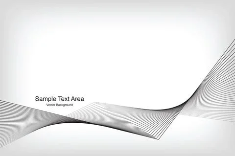 Abstract Line, On White Background With Sample Text Area Stock Illustration