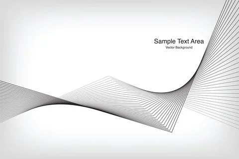 Abstract Line, On White Background With Sample Text Area Stock Illustration