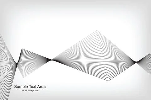 Abstract Line, On White Background With Sample Text Area Stock Illustration