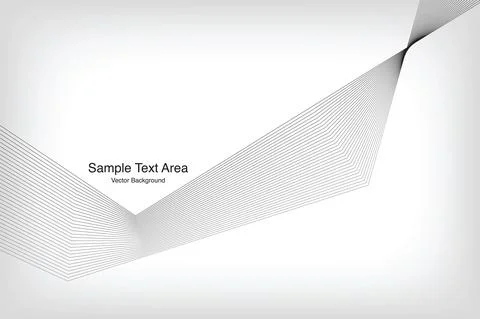 Abstract Line, On White Background With Sample Text Area Illustrazione stock