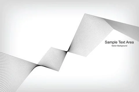 Abstract Line, On White Background With Sample Text Area Stock Illustration