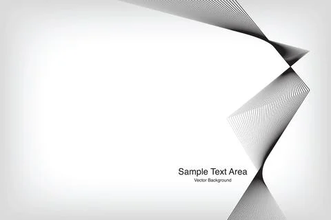 Abstract Line, On White Background With Sample Text Area Stock Illustration