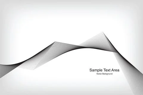 Abstract Line, On White Background With Sample Text Area Stock Illustration