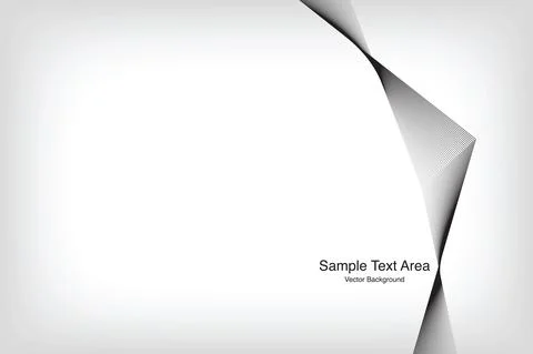 Abstract Line, On White Background With Sample Text Area Stock Illustration