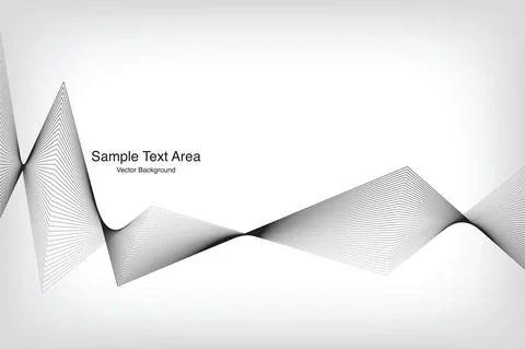 Abstract Line, On White Background With Sample Text Area Stock Illustration