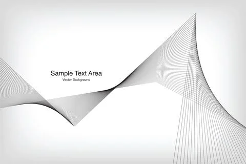 Abstract Line, On White Background With Sample Text Area Stock Illustration