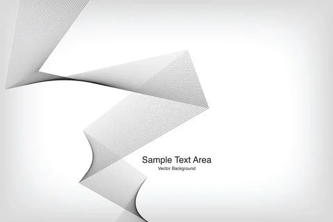 Abstract Line, On White Background With Sample Text Area Stock Illustration