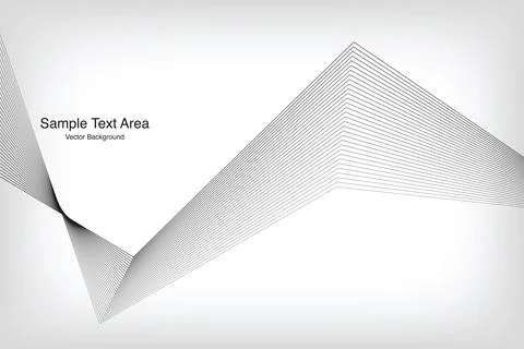 Abstract Line, On White Background With Sample Text Area Stock Illustration