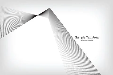 Abstract Line, On White Background With Sample Text Area Stock Illustration