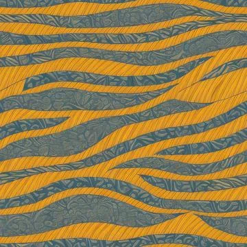 Abstract linea art landscape pattern Stock Illustration