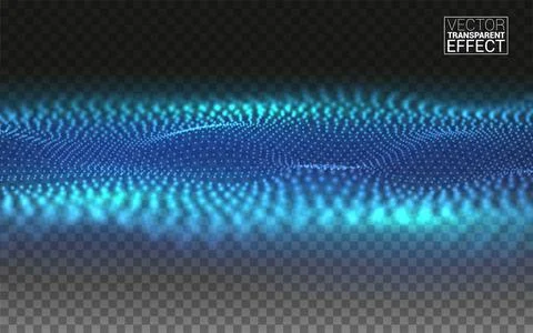 Abstract linear 3D landscape. Points Blended Mesh. Seaside Terrain. Technology Stock Illustration