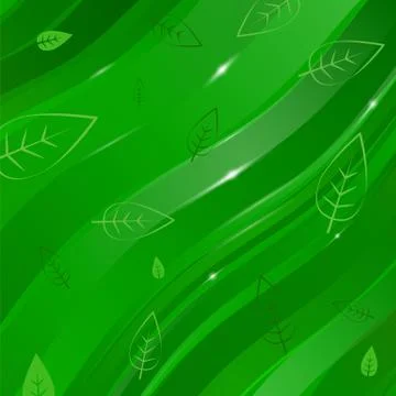 Abstract linear background with leaves for design Stock Illustration