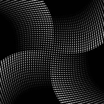 Abstract linear black and white texture. Mesh, array of lines geometric patte Stock Illustration