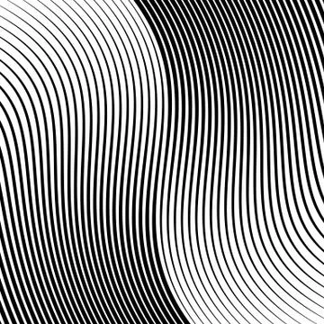 Abstract linear black and white texture. Mesh, array of lines geometric patte Stock Illustration