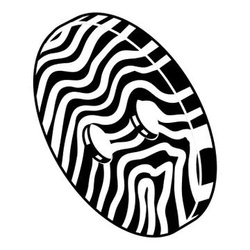 Abstract linear clothes button icon, simple style Stock Illustration