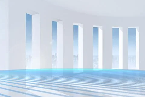 Abstract linear design in blue Stock Photos